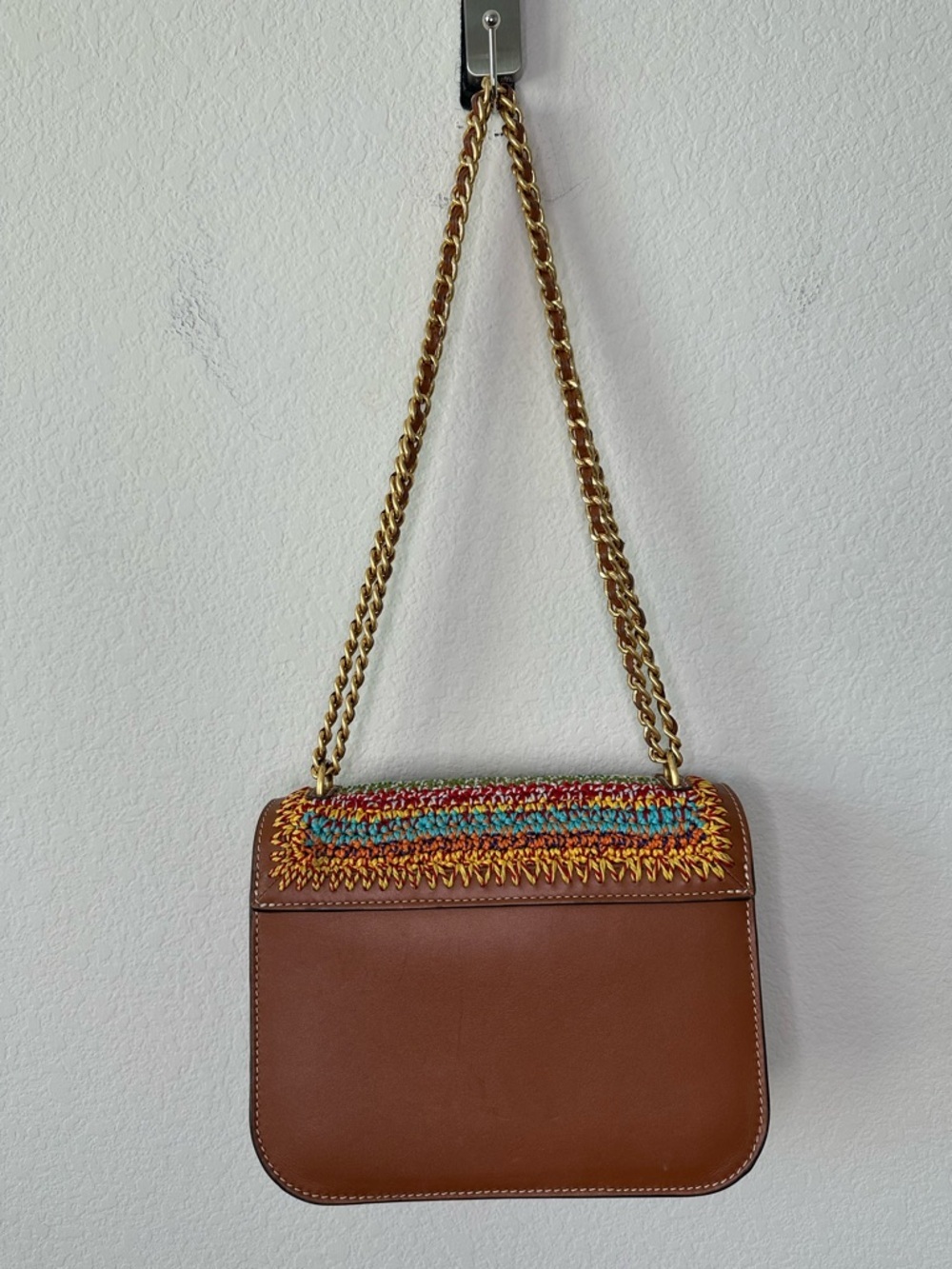 Tory Burch Britten Crochet Small Adjustable Shoulder Bag - Picture 7 of 12